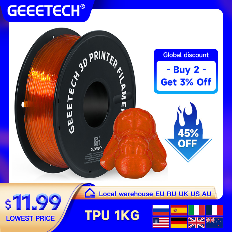 3D Printing Nylon - GEEETECH TPU 3D Yazıcı Esnek Malzeme