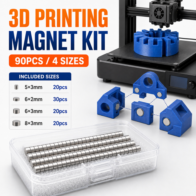 90 adet 3D Baskı Mıknatıs Kiti - 3D Printing Bambu Lab incelemesi ve fiyatı